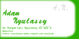 adam nyulassy business card